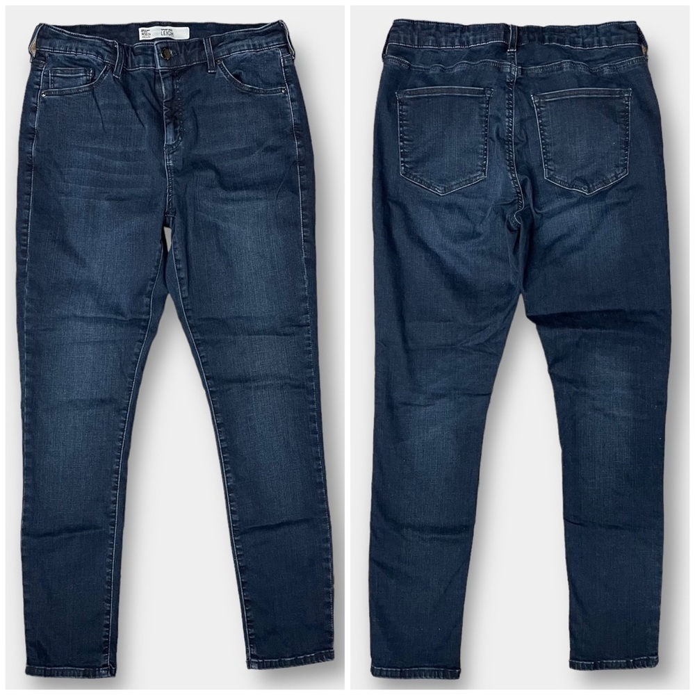 Topshop Moto Leigh Blue Jeans Denim High Rise Size 30